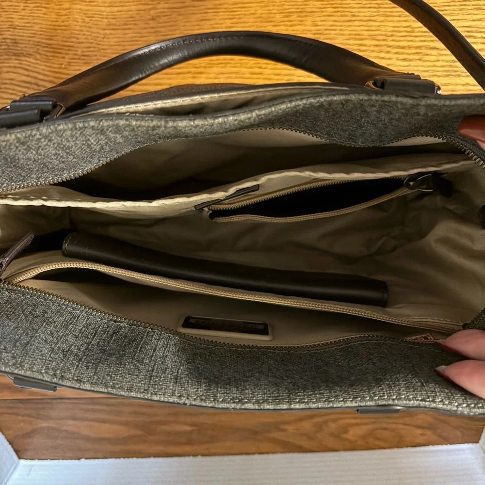 Tumi Charcoal and Black Sinclair Camila Laptop Bag